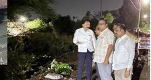 रात्रीच्या अचानक पाहणीने प्रशासनात खळबळ; पालखी मार्ग व ‘नमो उद्यान’ कामांना नगराध्यक्षांचे गतीचे निर्देश