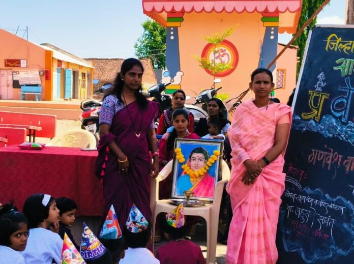 जि. प प्राथमिक शाळा सासकल येथे प्रवेशोत्सव आनंदात साजरा