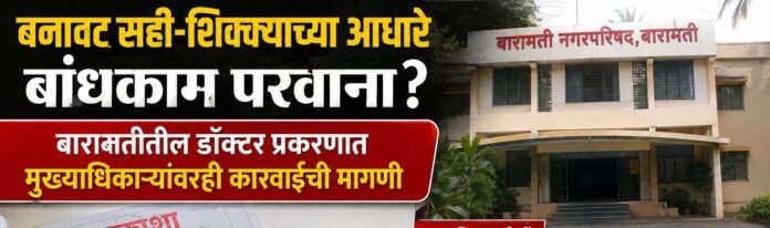 बनावट सही-शिक्क्याच्या आधारे बांधकाम परवाना? बारामतीतील डॉक्टर प्रकरणात मुख्याधिकाऱ्यांवरही कारवाईची मागणी
