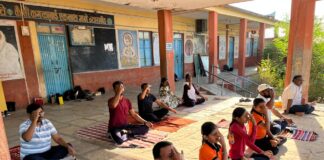 कर्मवीर भाऊराव पाटील विद्यालय, बिजवडी येथे आंतरराष्ट्रीय योग दिन उत्साहात साजरा
