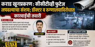 कराड_खूनप्रकरण : सीसीटीव्ही फुटेज लपवल्याचा संशय; डॉक्टर व रुग्णालयाविरोधात कारवाईची तयारी