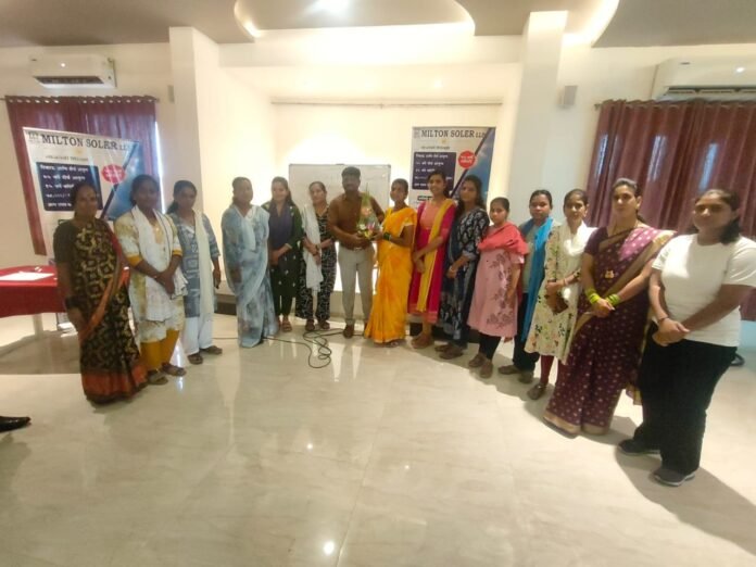 रोजगाराच्या नव्या संधींचे दालन खुले; रणरागिणी संस्थेच्या पुढाकारातून MILTON Solar कंपनीचे प्रशिक्षण व रोजगार मेळावा उत्साहात संपन्न