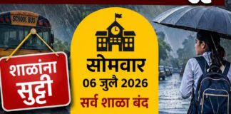 पुणे जिल्ह्यात ‘रेड अलर्ट’; अतिवृष्टीच्या इशाऱ्यामुळे सर्व शाळांना सोमवारी सुट्टी