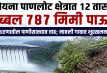 कोयना पाणलोट क्षेत्रात १२ तासांत तब्बल ७८७ मिमी पाऊस; धरणातील पाणीसाठ्यात वेगाने वाढ, नावली गावात भूस्खलन