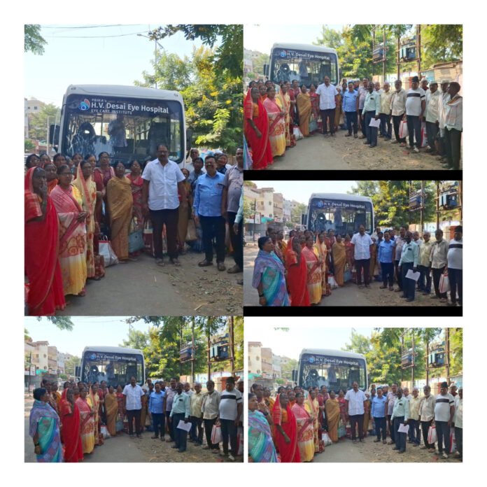 अकलूज प्रभाग ९ व १० मधील ज्येष्ठ नागरिकांना मोफत नेत्रशस्त्रक्रियेची सुविधा; पुण्याकडे रवाना